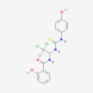 2-methoxy-N-(2,2,2-trichloro-1-{[(4-methoxyanilino)carbothioyl]amino}ethyl)benzamide