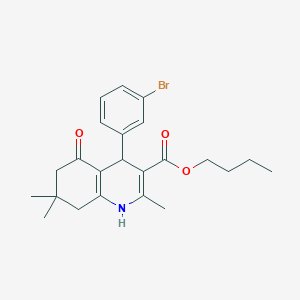 Butyl 4-(3-bromophenyl)-2,7,7-trimethyl-5-oxo-1,4,5,6,7,8-hexahydroquinoline-3-carboxylate