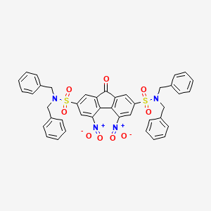 N~2~,N~2~,N~7~,N~7~-tetrabenzyl-4,5-dinitro-9-oxo-9H-fluorene-2,7-disulfonamide