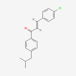 3-(4-Chlorophenyl)-1-(4-isobutylphenyl)prop-2-EN-1-one