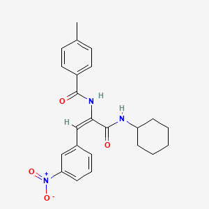 N-(1-Cyclohexylcarbamoyl-2-(3-nitro-phenyl)-vinyl)-4-methyl-benzamide