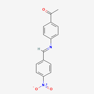 Ethanone, 1-[4-(4-nitrobenzylidenamino)phenyl]-