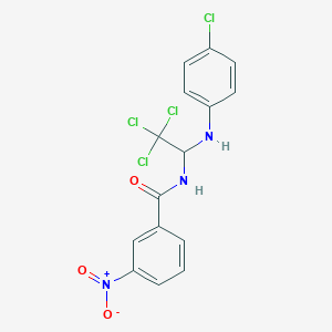 3-nitro-N-[2,2,2-trichloro-1-(4-chloroanilino)ethyl]benzamide