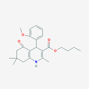 Butyl 4-(2-methoxyphenyl)-2,7,7-trimethyl-5-oxo-1,4,5,6,7,8-hexahydroquinoline-3-carboxylate