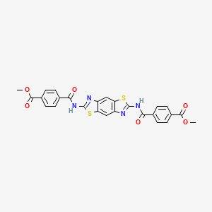 molecular formula C26H18N4O6S2 B11701329 methyl 4-[[2-[(4-methoxycarbonylbenzoyl)amino]-[1,3]thiazolo[5,4-f][1,3]benzothiazol-6-yl]carbamoyl]benzoate 