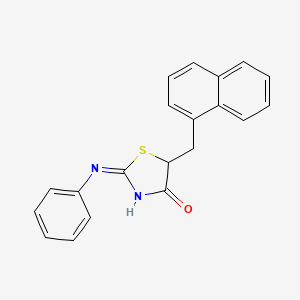 (2Z)-5-(naphthalen-1-ylmethyl)-2-(phenylimino)-1,3-thiazolidin-4-one