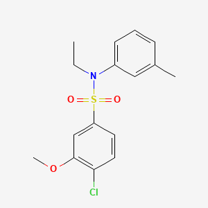 4-chloro-N-ethyl-3-methoxy-N-(3-methylphenyl)benzenesulfonamide