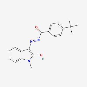 4-tert-butyl-N'-[(3E)-1-methyl-2-oxo-1,2-dihydro-3H-indol-3-ylidene]benzohydrazide