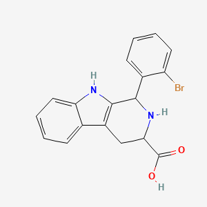 molecular formula C18H15BrN2O2 B11701381 1-(2-bromophenyl)-1H,2H,3H,4H,9H-pyrido[3,4-b]indole-3-carboxylic acid 