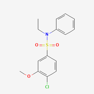 molecular formula C15H16ClNO3S B1170139 4-chloro-N-ethyl-3-methoxy-N-phenylbenzenesulfonamide 