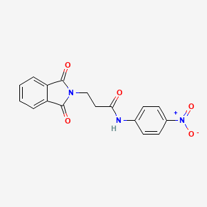 molecular formula C17H13N3O5 B11701392 3-(1,3-dioxo-1,3-dihydro-2H-isoindol-2-yl)-N-(4-nitrophenyl)propanamide 