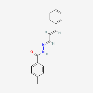 molecular formula C17H16N2O B11701437 4-methyl-N'-[(1E,2E)-3-phenylprop-2-en-1-ylidene]benzohydrazide 