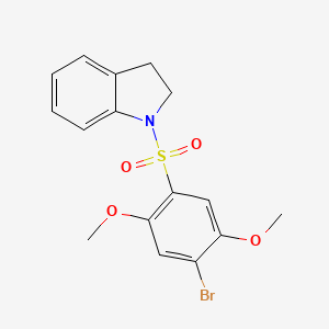 molecular formula C16H16BrNO4S B1170144 1-[(4-Bromo-2,5-dimethoxyphenyl)sulfonyl]indoline 