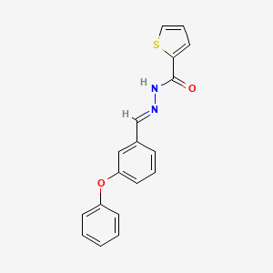 N'-[(E)-(3-phenoxyphenyl)methylidene]thiophene-2-carbohydrazide