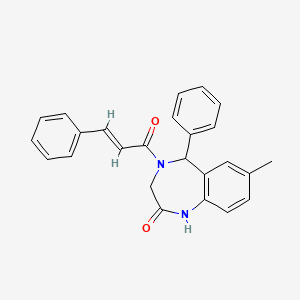 4-cinnamoyl-7-methyl-5-phenyl-4,5-dihydro-1H-benzo[e][1,4]diazepin-2(3H)-one