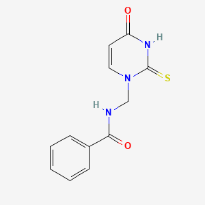 molecular formula C12H11N3O2S B11701481 N-(4-Oxo-2-thioxo-3,4-dihydro-2H-pyrimidin-1-ylmethyl)-benzamide 