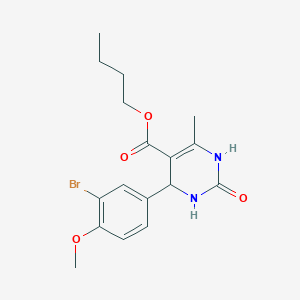 Butyl 4-(3-bromo-4-methoxyphenyl)-6-methyl-2-oxo-1,2,3,4-tetrahydropyrimidine-5-carboxylate