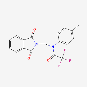 molecular formula C18H13F3N2O3 B11701510 N-[(1,3-dioxoisoindol-2-yl)methyl]-2,2,2-trifluoro-N-(4-methylphenyl)acetamide 