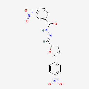 3-Nitro-N'-[(E)-[5-(4-nitrophenyl)furan-2-YL]methylidene]benzohydrazide