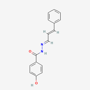 4-hydroxy-N'-[(E,2E)-3-phenyl-2-propenylidene]benzohydrazide