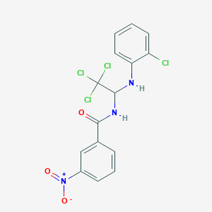 3-nitro-N-{2,2,2-trichloro-1-[(2-chlorophenyl)amino]ethyl}benzamide