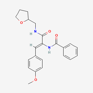 (2Z)-3-(4-Methoxyphenyl)-N-[(oxolan-2-YL)methyl]-2-(phenylformamido)prop-2-enamide