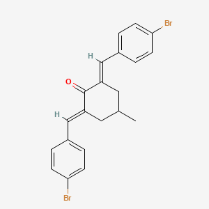 (2E,6E)-2,6-bis[(4-bromophenyl)methylidene]-4-methylcyclohexan-1-one