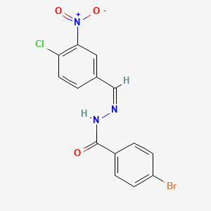 4-bromo-N'-[(Z)-(4-chloro-3-nitrophenyl)methylidene]benzohydrazide