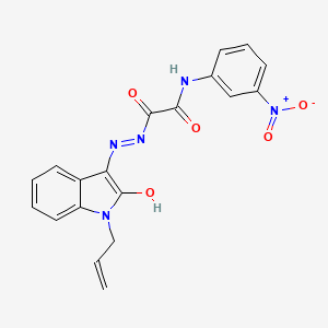 2(N'-(1-Allyl-2-oxo-2H-indol-3-ylidene)-hydrazino)-N-(3-nitro-PH)2-oxo-acetamide