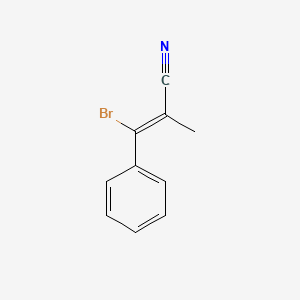 molecular formula C10H8BrN B11701761 3-Bromo-2-methyl-3-phenylprop-2-enenitrile 