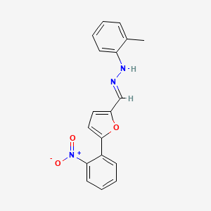 (2E)-1-(2-methylphenyl)-2-{[5-(2-nitrophenyl)furan-2-yl]methylidene}hydrazine