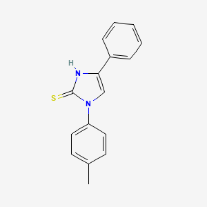 molecular formula C16H14N2S B11701789 1,3-Dihydro-1-(4-methylphenyl)-4-phenyl-2H-imidazole-2-thione CAS No. 79220-95-4