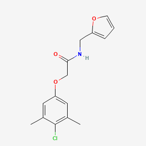 molecular formula C15H16ClNO3 B11701792 2-(4-chloro-3,5-dimethylphenoxy)-N-(2-furylmethyl)acetamide 