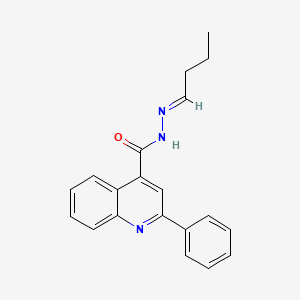 molecular formula C20H19N3O B11701797 N'-[(1E)-butylidene]-2-phenylquinoline-4-carbohydrazide 