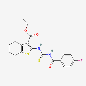 Ethyl 2-({[(4-fluorobenzoyl)amino]carbothioyl}amino)-4,5,6,7-tetrahydro-1-benzothiophene-3-carboxylate