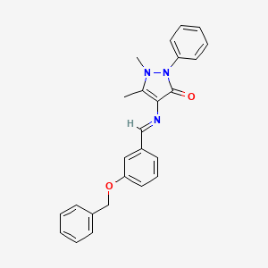 4-({(E)-[3-(benzyloxy)phenyl]methylidene}amino)-1,5-dimethyl-2-phenyl-1,2-dihydro-3H-pyrazol-3-one