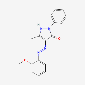 molecular formula C17H16N4O2 B11701843 4-[(2-Methoxy-phenyl)-hydrazono]-5-methyl-2-phenyl-2,4-dihydro-pyrazol-3-one CAS No. 890719-42-3