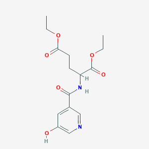 molecular formula C15H20N2O6 B11701861 diethyl N-[(5-hydroxypyridin-3-yl)carbonyl]glutamate 