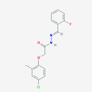 molecular formula C16H14ClFN2O2 B11701881 2-(4-chloro-2-methylphenoxy)-N'-[(E)-(2-fluorophenyl)methylidene]acetohydrazide 