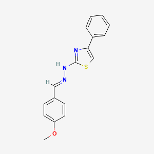 2-[(2E)-2-(4-methoxybenzylidene)hydrazinyl]-4-phenyl-1,3-thiazole