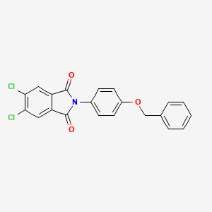 molecular formula C21H13Cl2NO3 B11701896 2-(4-Benzyloxy-phenyl)-5,6-dichloro-isoindole-1,3-dione 