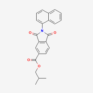 molecular formula C23H19NO4 B11701964 2-methylpropyl 2-(naphthalen-1-yl)-1,3-dioxo-2,3-dihydro-1H-isoindole-5-carboxylate 