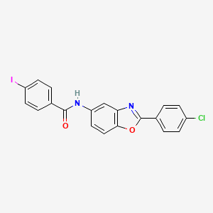 N-[2-(4-chlorophenyl)-1,3-benzoxazol-5-yl]-4-iodobenzamide