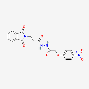 3-(1,3-dioxo-1,3-dihydro-2H-isoindol-2-yl)-N'-[(4-nitrophenoxy)acetyl]propanehydrazide