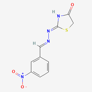 (2Z)-2-[(2E)-(3-nitrobenzylidene)hydrazinylidene]-1,3-thiazolidin-4-one