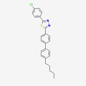 molecular formula C25H23ClN2S B11702027 2-(4-Chlorophenyl)-5-(4'-pentylbiphenyl-4-yl)-1,3,4-thiadiazole 