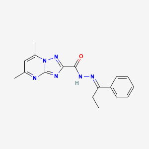 5,7-dimethyl-N'-[(1E)-1-phenylpropylidene][1,2,4]triazolo[1,5-a]pyrimidine-2-carbohydrazide