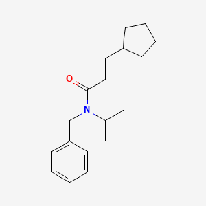 molecular formula C18H27NO B1170206 N-benzyl-3-cyclopentyl-N-isopropylpropanamide 