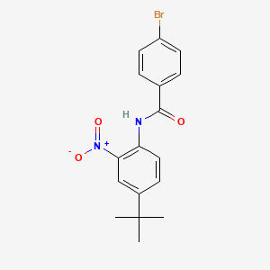 molecular formula C17H17BrN2O3 B11702068 4-bromo-N-(4-tert-butyl-2-nitrophenyl)benzamide CAS No. 5486-36-2