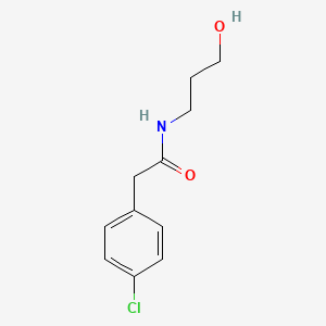 2-(4-chlorophenyl)-N-(3-hydroxypropyl)acetamide